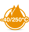 -40º hasta 250ºC